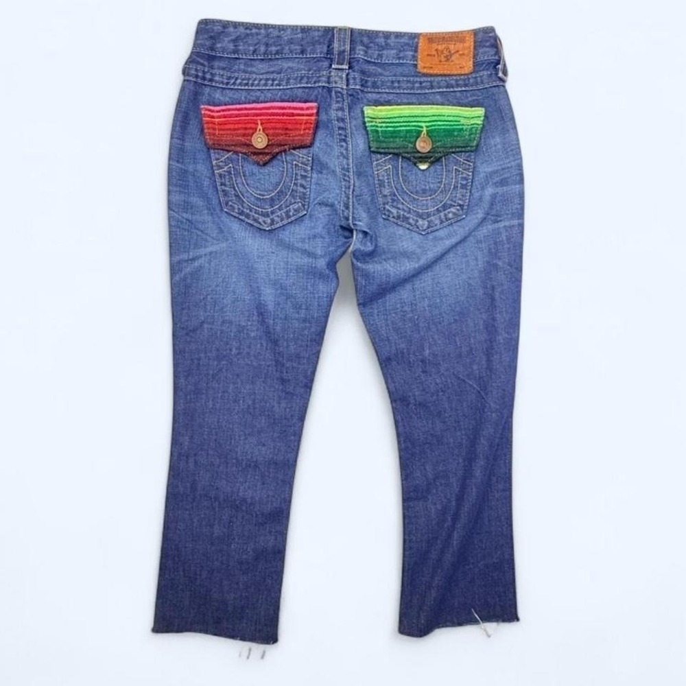 True‎ Religion Billy Baja Jeans 26 Low Rise Bootcut Flap Pocket Y2K USA